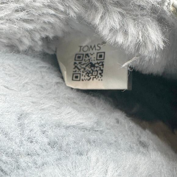 Toms Alpargata Mule Slippers WMNS 5.5 Blue/Grey Faux Fur Mallow Slip On Shoe - Picture 8 of 8
